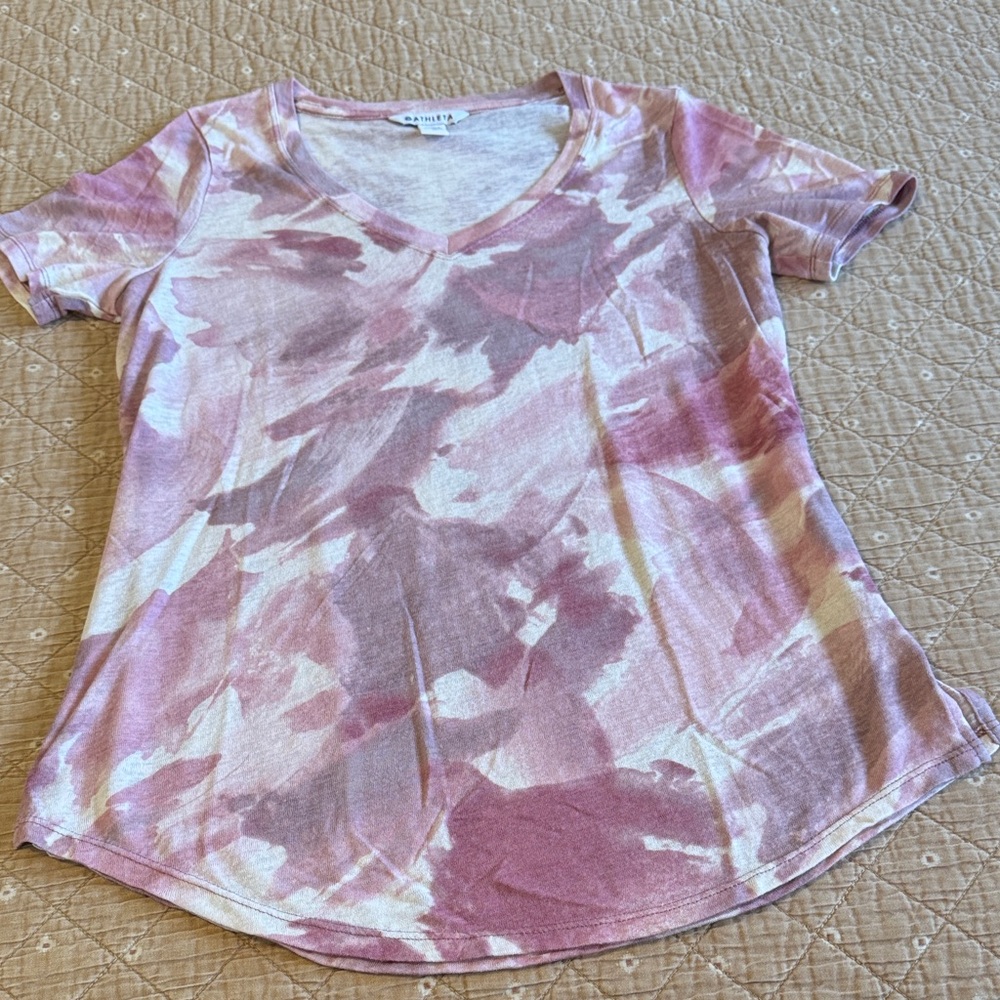 Athleta Pink and Purple Short Sleeve Tees - Picture 7 of 8